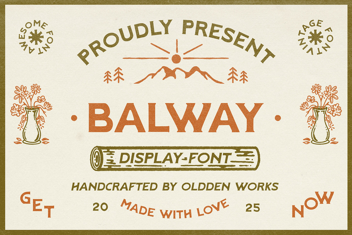 Balway Typeface, a Sans Serif Font by Oldden Works (Photo 1 of 6)