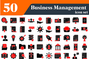 Business Management Icons Bundle, an Outline Icon by EllaMaiyaali
