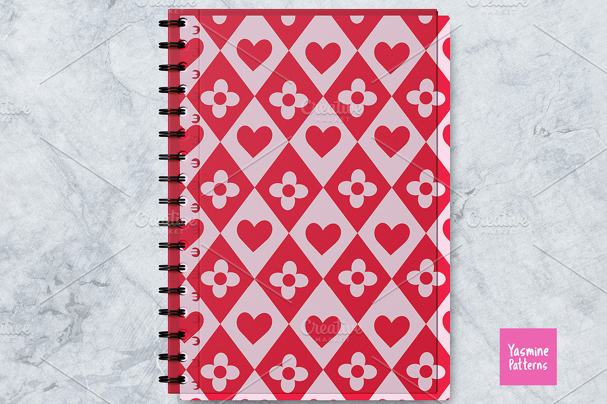 Mid Mod Love Patterns collection, a Pattern Graphic by Yasmine Patterns (Photo 7 of 8)