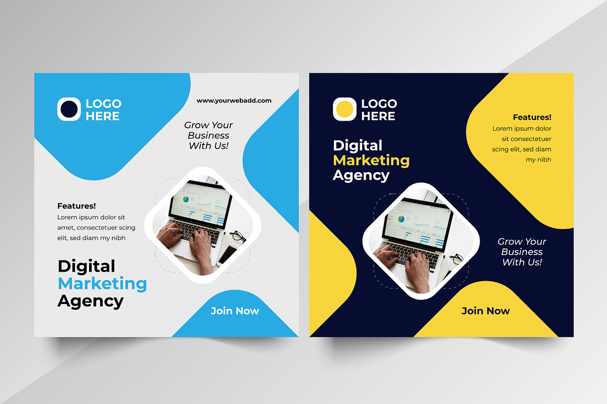 Digital Marketing Post Banner Design, a Social Media Template by Tahnix Creative (Photo 1 of 3)
