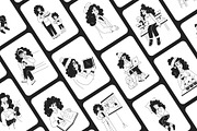 Girl Illustration Art Set, an Outline Icon by Vectors Market (Thumbnail 6 of 9)