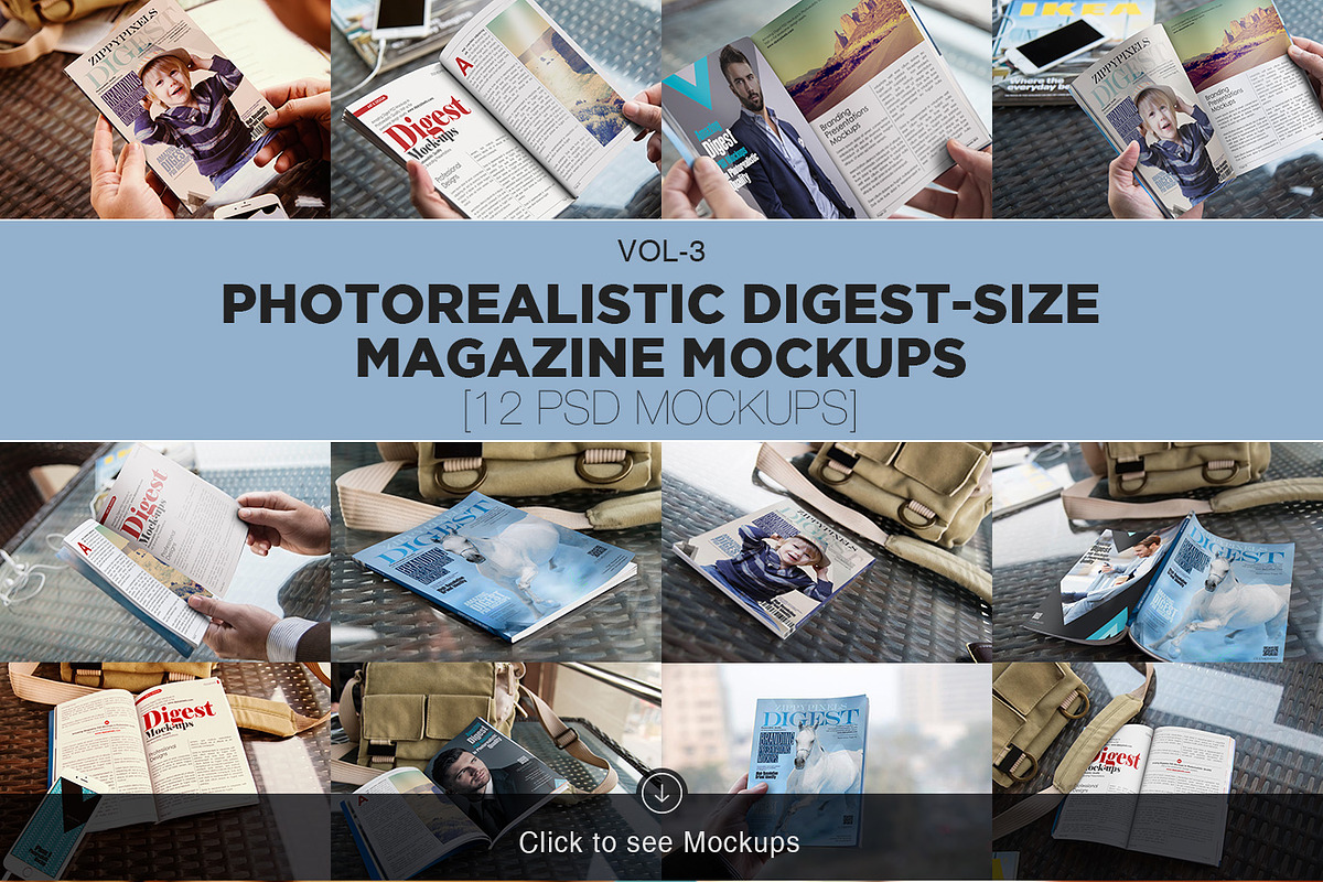 108 Magazine Mockups Bundle, a Print Template by ZippyPixels (Photo 7 of 9)