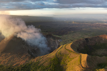 Santiago volcano crater in Masaya Nicaragua