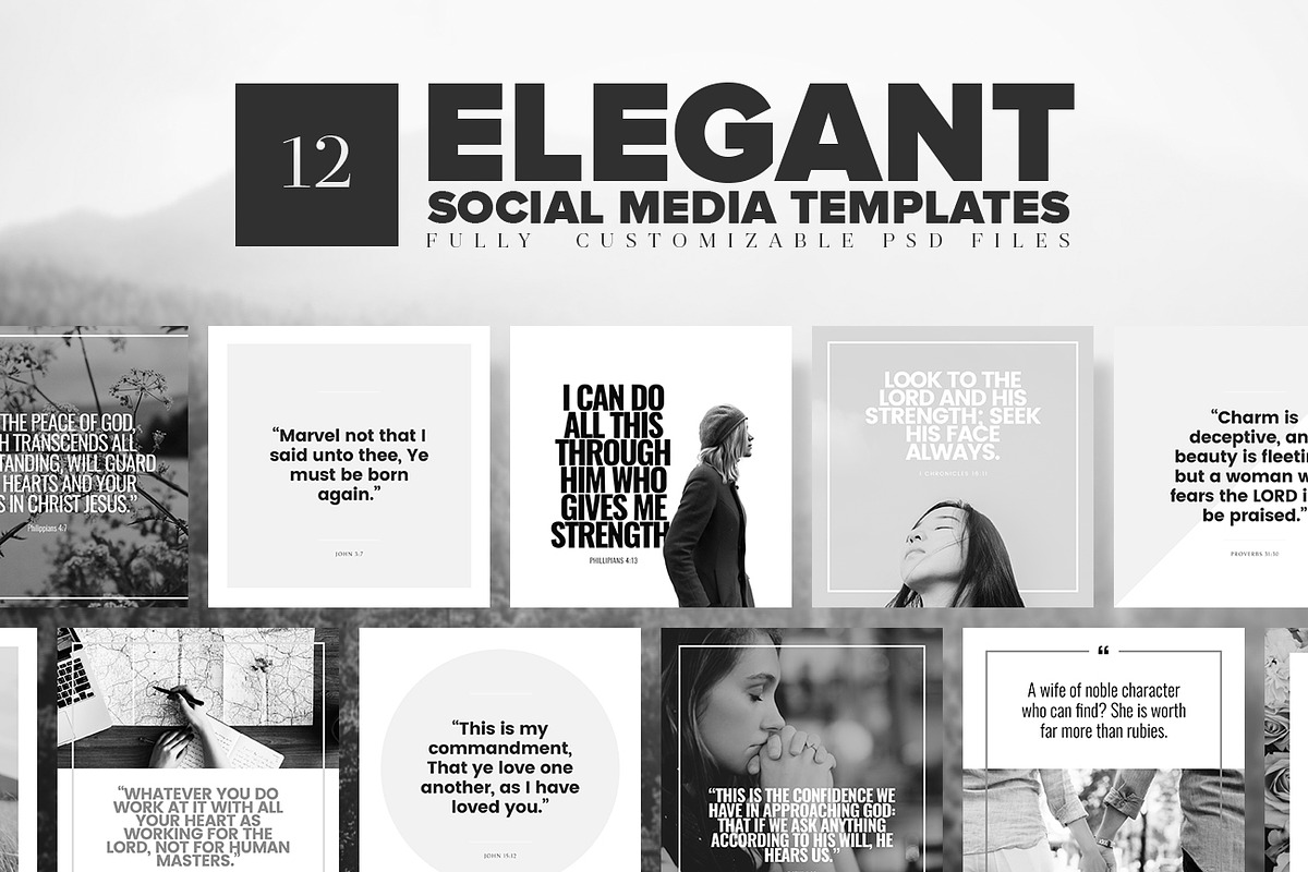 Elegant Social Media Templates, a Social Media Template by Church Resources Depot (Photo 1 of 2)