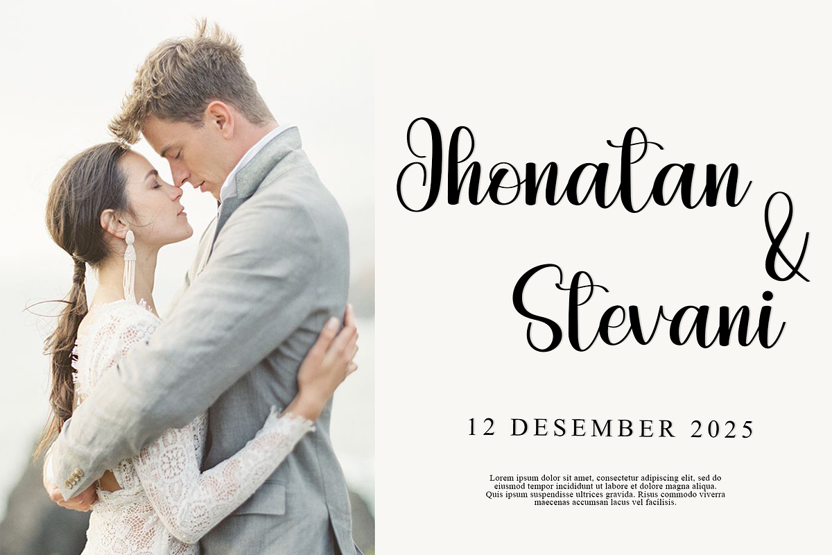 Elegant Wedding, a Handwritten Font by InermediaSTUDIO (Photo 5 of 8)