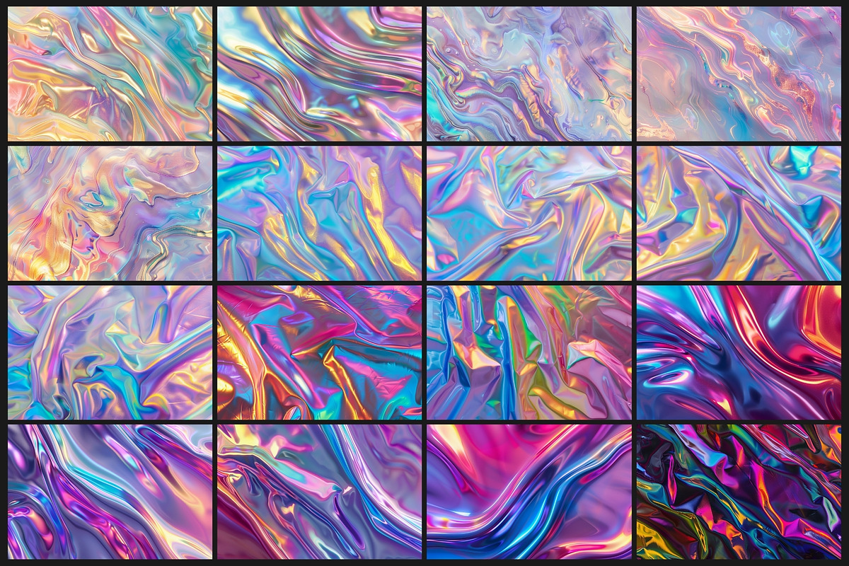 55 holographic iridescent background, a Background Graphic by Kat Anti (Photo 3 of 8)