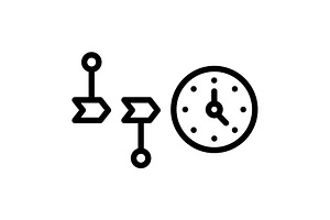 Timeline agenda black icon, an Icon by Creative priyanka