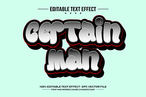 Certain editable vector text effect