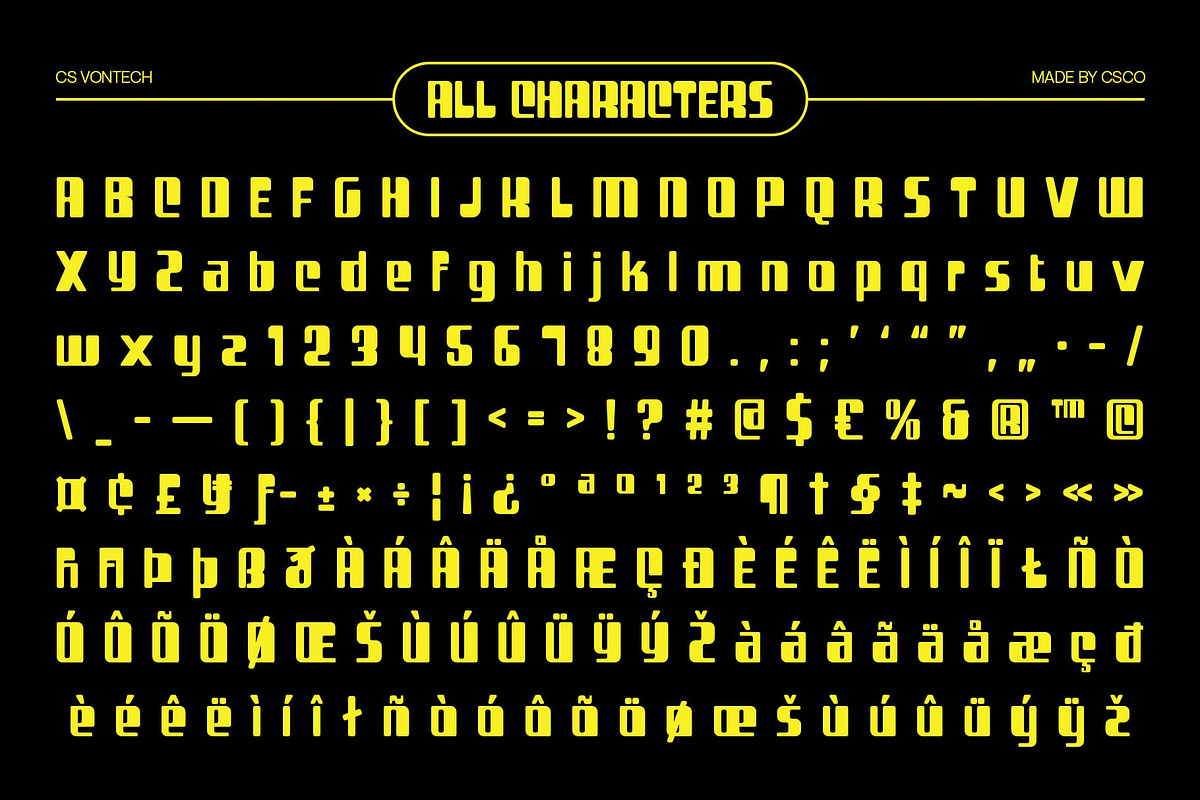 CS Vontech – Y2K Font, a Sans Serif Font by Craft Supply Co. (Photo 8 of 8)