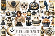 Beige & Black Halloween Clipart, an Illustration by OK Design (Thumbnail 1 of 5)