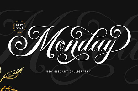 Monday, a Script Font by Mastertype