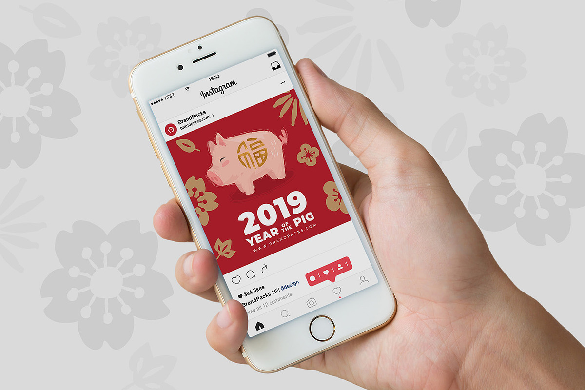 Chinese New Year Instagram Templates, a Social Media Template by BrandPacks (Photo 2 of 11)