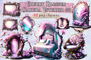 Cherry Blossom Sakura Interior #2, a Seasonal Illustration by EdeniaArtStudio (Thumbnail 1 of 8)