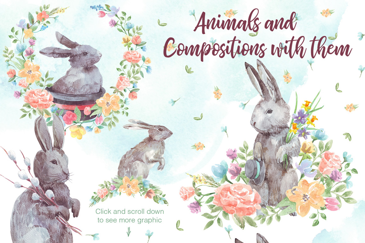 Pretty spring watercolor mood, an Animal Illustration by soolima (Photo 5 of 6)