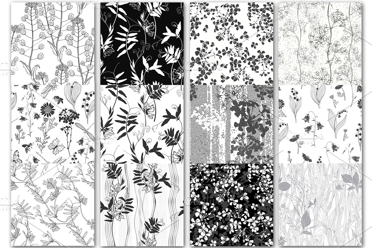 Wildherbs and flowers. Patterns., a Pattern Graphic by maritime_m (Photo 6 of 16)