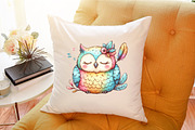 Cute Sleeping Baby Owl Clipart, an Illustration by Sublimation Artist (Thumbnail 9 of 9)