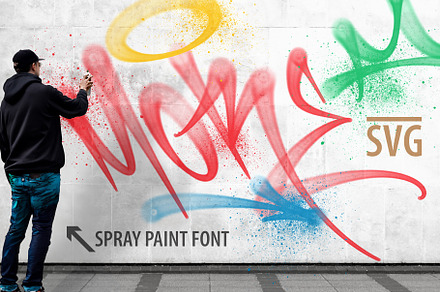 More | Graffiti Spray Paint SVG Font, a Blackletter Font by Madhaline Studio