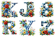 Checked Alphabet Sublimation Clipart, an Illustration by DreamArtGraphic (Thumbnail 2 of 4)