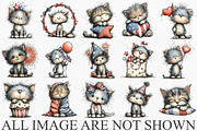 Whimsical 4th of July Cat Clipart, a Seasonal Illustration by Canvas Craft (Thumbnail 4 of 7)