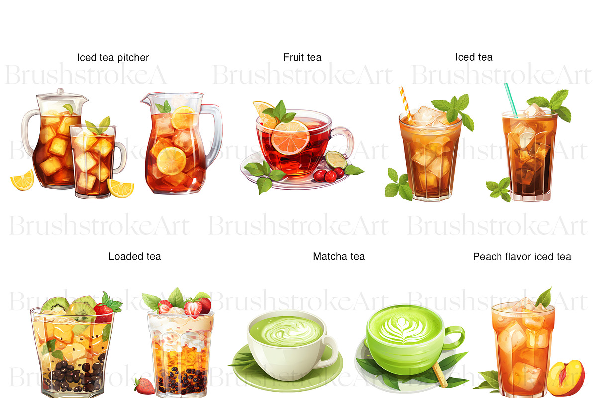 Tea Clipart, Tea Cup, Vintage Teapot, an Object Illustration by BrushstrokeArtGB (Photo 5 of 9)