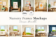 50 Kids Nursery Mockups for Canva, a Household Mockup by Matisse Studio (Thumbnail 1 of 10)