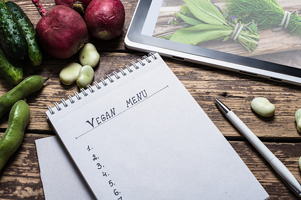 Vegan menu plan featuring blank, healthy, and space, a Food & Drink Photo by MDBildes