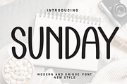 Sunday | Script Font, a Script Font by Scratchones (Thumbnail 1 of 8)