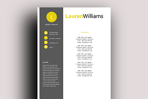 Citrus Modern Resume Template