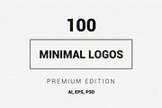100 Minimal Logos - Premium Kit, a Branding & Logo Template by Design District (Thumbnail 1 of 7)