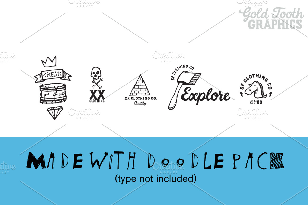 Doodle Pack Volume 1, an Illustration by Outback Design Co. (Photo 6 of 7)