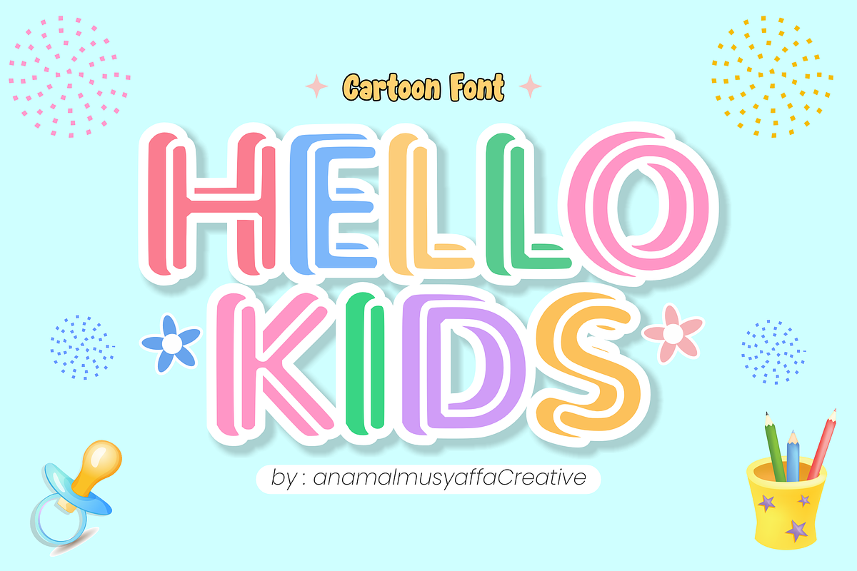 Very Cute - Display Font, a Sans Serif Font by KiddoGlyphs Studio (Photo 2 of 5)
