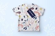 8 cute sea bottom patterns, a Pattern Graphic by narinadraban (Thumbnail 4 of 4)