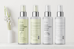 Hand Sanitiser Spray Label, an Object Graphic by Dev.Rawat21