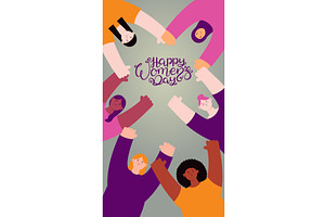 Diverse beautiful happy women, a Person Illustration by sceptical cactus