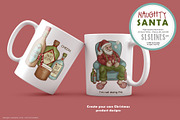 Naughty Santa Christmas Illustration, a Seasonal Illustration by SLS Lines (Thumbnail 4 of 8)