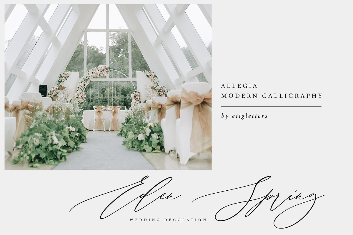 Allegia Handwritten Wedding Font, a Handwritten Font by etigletters (Photo 3 of 10)