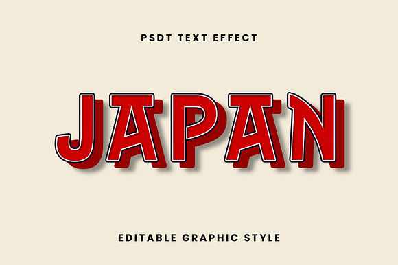 Japan Outline Shadow Text Effect preview 3