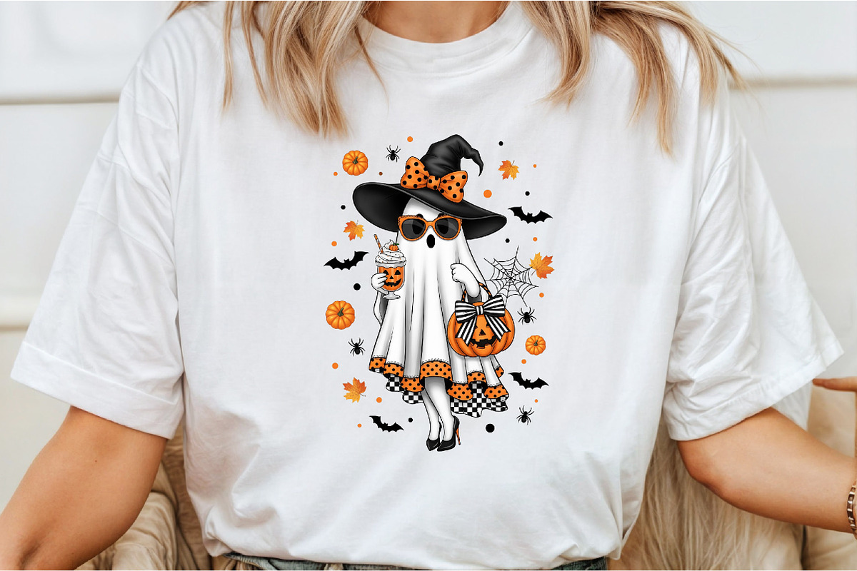 Halloween Ghost Sublimation PNG, an Illustration by Libby Wishes (Photo 3 of 6)