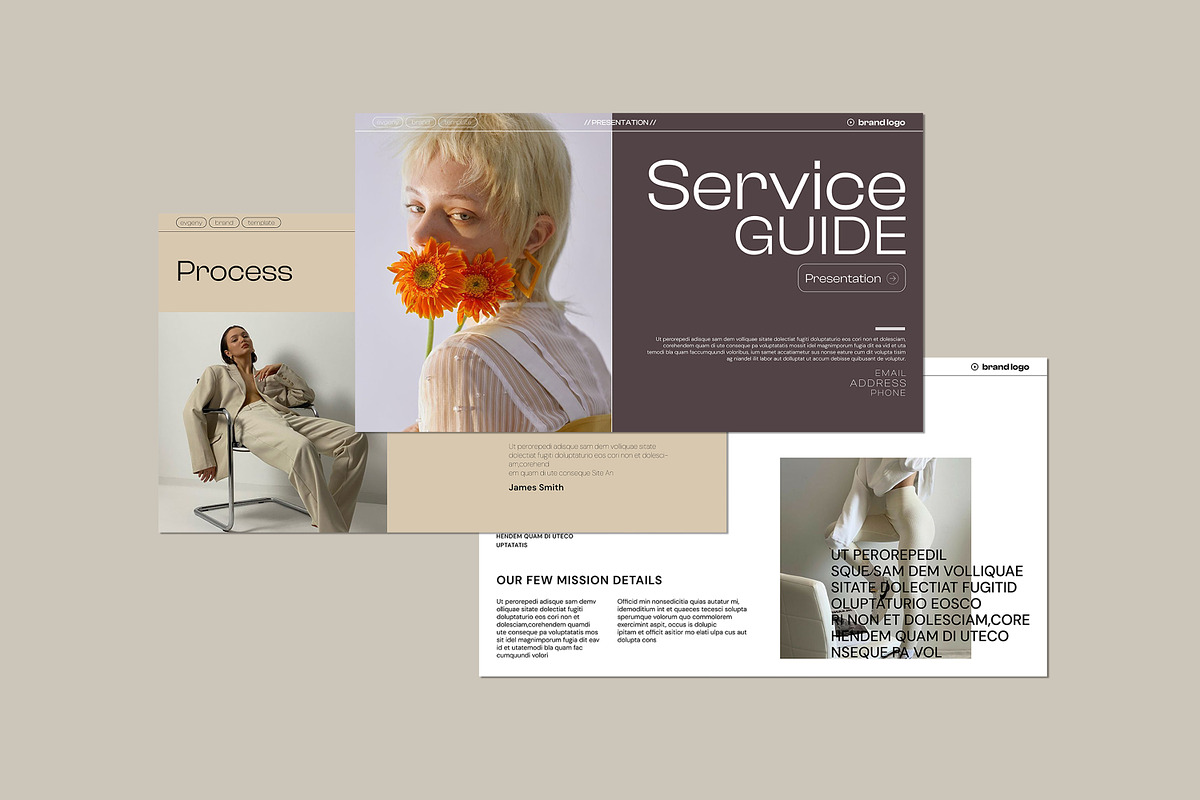 Service Guide Template | CANVA, a Presentation Template by evgenystudio