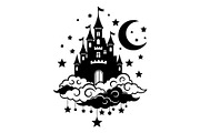 Fantasy Castle Cloud Moon Bundle, an Object Illustration by Gaye Art (Thumbnail 11 of 30)