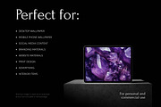 Amethyst gemstone wallpaper pack, a Wallpaper Graphic by existacial (Thumbnail 4 of 4)