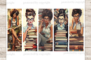 Pin Up Printable Bookmarks | Retro, a Person Illustration by GlamArtZhanna (Thumbnail 3 of 3)