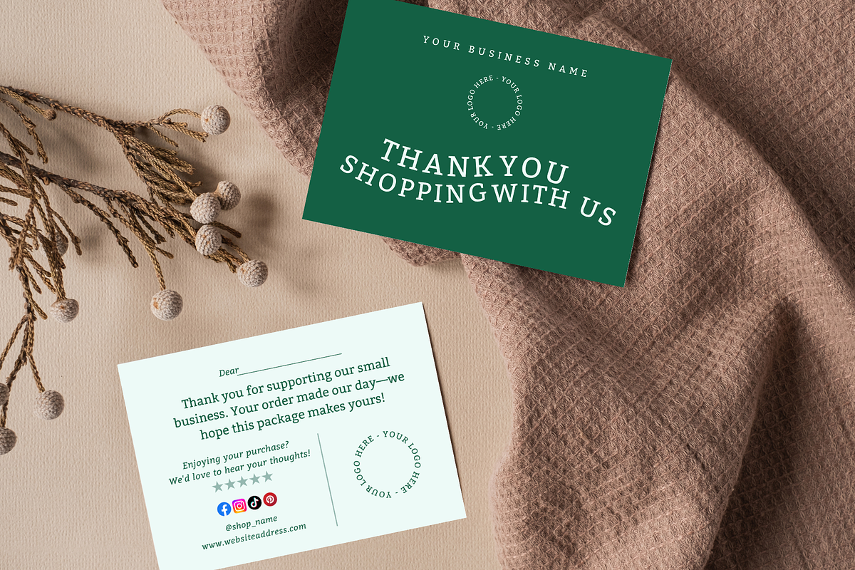 Pastel Thank You Card Template, a Card Template by Elegant_Studio44 (Photo 2 of 6)
