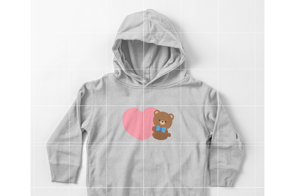 Cute Bear with Heart SVG, an Illustration by TheHitShop (Photo 10 of 10)