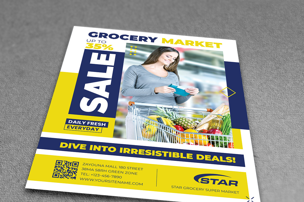 Grocery Market Flyer Template, a Flyer Template by OWPictures (Photo 2 of 4)