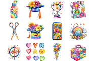 School Clipart Back to School Png, a Seasonal Illustration by Designking (Thumbnail 2 of 5)