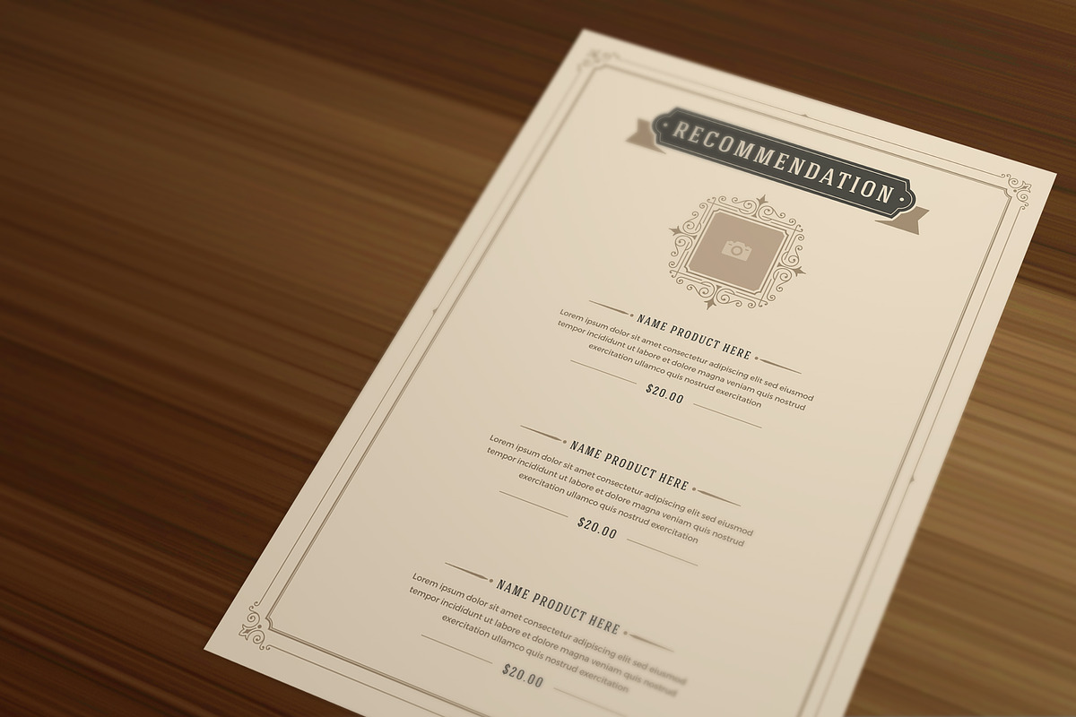 Restaurant Menu with Logo Design, a Brochure Template by Vasya Kobelev