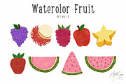 Watercolor Fruit with & without Face, a Food Illustration by Ashley Katrina (Thumbnail 5 of 10)