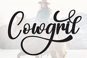 Cowgril | Script Font, a Handwritten Font by Scratchones (Thumbnail 1 of 9)
