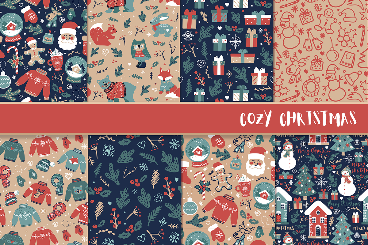 Cozy Christmas collection, an Animal Illustration by KlavaProDesign (Photo 7 of 16)